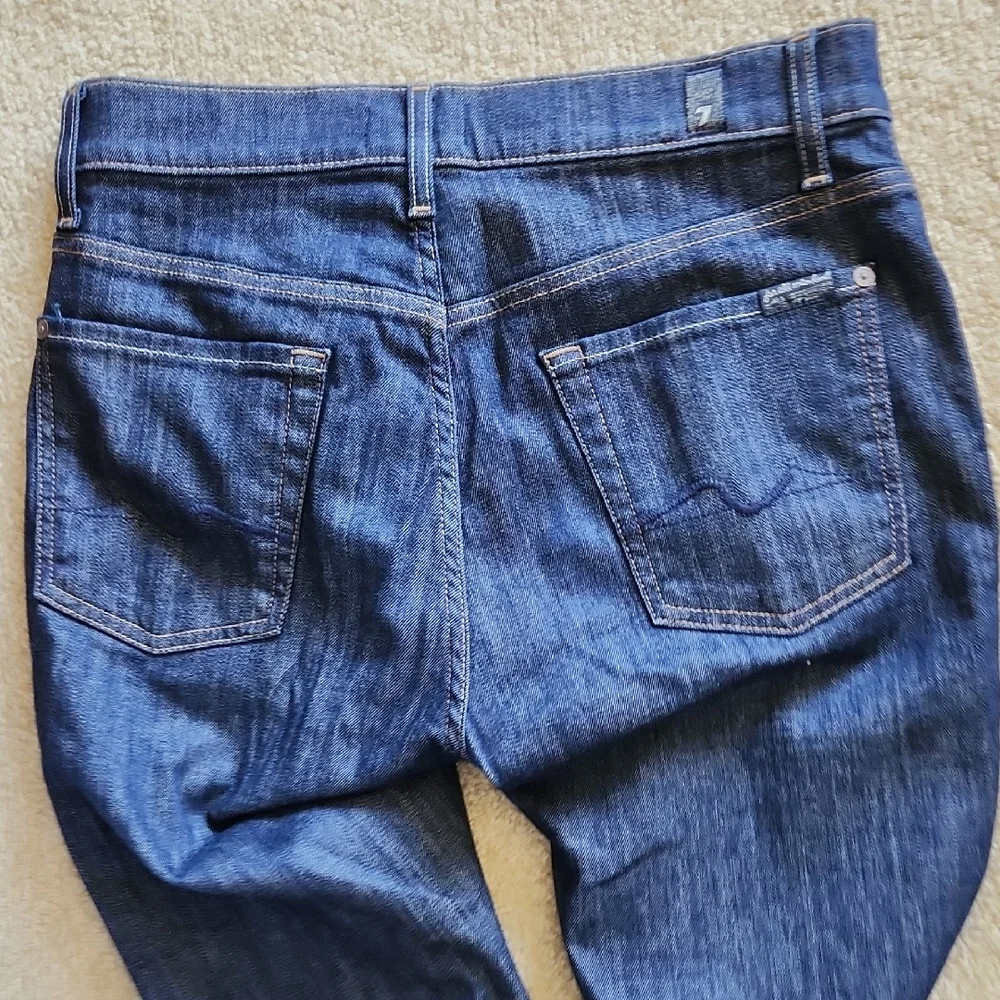 7 For All Mankind Jeans Mens Straight Blue Sz 30